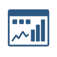 Create a simple flat icon with no text or wordsThe icon must be a single solid color onlyUse ONLY this exact color dark blue HEX 375989 RGB 55 89 137N-1